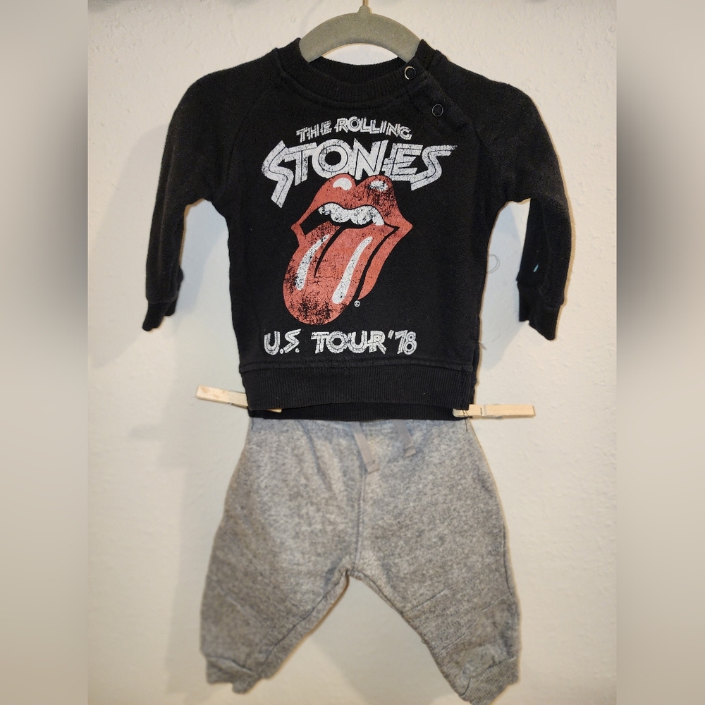 The Rolling Stones Black Baby Outfit